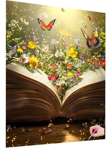 Diamond Painting Erwachsene Blumen Diamant Painting Bilder Schmetterling 5D Diamond Art Set für Kinder Anfänger, DIY Diamant Cross Stickerei Kreativ Set für Erwachsene für Deko Wohnzimmer 60x80cm A-18 Diamond Painting Erwachsene Blumen Diamant Painting Bilder Schmetterling 5D Diamond Art Set für Kinder Anfänger, DIY Diamant Cross Stickerei Kreativ Set für Erwachsene für Deko Wohnzimmer 60x80cm A-18 von ZaeMynnu