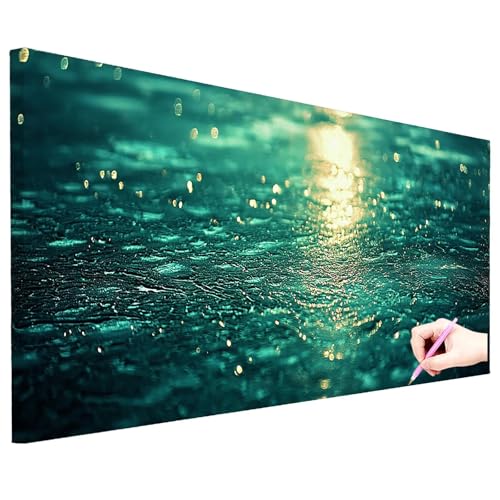 Diamond Painting Erwachsene Groß XXL 200x80cm Diamond Painting Meer Bilder Bastelset Leuchtend Diamant Kunst Malerei Set DIY Diamant Stickerei Kreuzstich Set für Geschenke für Frauen Herbst Deko N-80 von ZaeMynnu