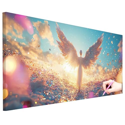 Diamond Painting Fantasy Diamond Painting Groß 130x50cm Basteln Erwachsene Full Drill Diamant Kunst Malerei Engel Bilder Diamant Stickerei Strass Kreuzstich Set Herbstdeko Geschenke für Frauen N-85 von ZaeMynnu