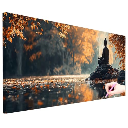 Diamond Painting Herbst Diamond Painting Groß 200x80cm Basteln Erwachsene 5D Full Drill Diamant Kunst Malerei Landschaft Bilder DIY Diamant Stickerei Strass Kreuzstich Set Herbstdeko Geschenke N-64 von ZaeMynnu