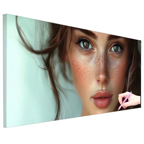 Diamond Painting Retro Diamond Painting Groß 150x60cm Basteln Erwachsene Full Drill Diamant Kunst Malerei Frau Bilder DIY Diamant Stickerei Strass Kreuzstich Set Herbstdeko Geschenke für Frauen O-04 von ZaeMynnu
