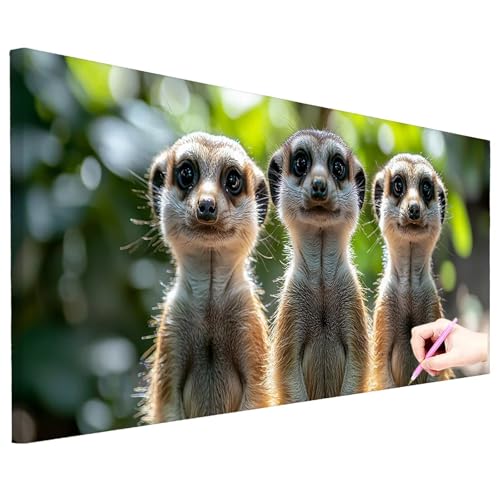 Diamond Painting XXL 150x60cm Diamant Painting Bilder Tiere Set Erwachsene Niedlich Diamond Art Kreativ Set für Erwachsene Diamant Malerei Strass Kreuzstich Deko Wohnzimmer Geschenke für Frauen N-84 von ZaeMynnu