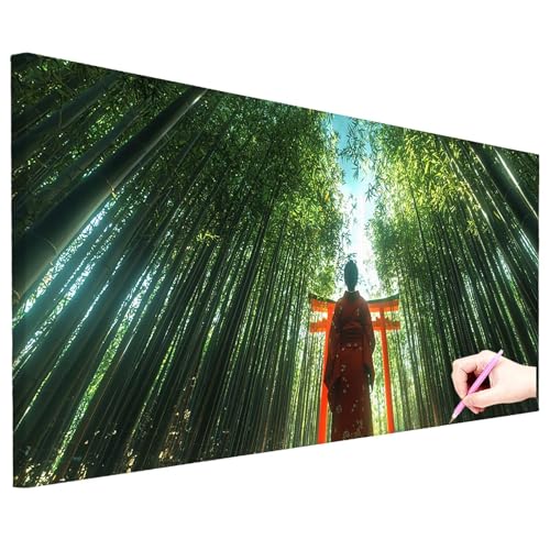 Diamond Painting XXL 250x100cm Diamant Painting Bilder Wald DIY Set Erwachsene Anlage Diamond Art Kreativ Set für Erwachsene Diamant Malerei Strass Kreuzstich Deko Wohnzimmer Geschenke für Frauen N-78 von ZaeMynnu