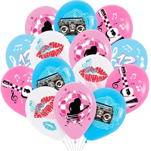 Luftballons mit Aufschrift "In My Birthday Era", Rosa und Violett, Disco-Musiknote, Gitarre, Lippe, Ballonbogen-Set, in meiner zweistelligen Ära, Musik-Themen-Ballons, Party-Dekoration für Teenager Luftballons mit Aufschrift "In My Birthday Era", Rosa und Violett, Disco-Musiknote, Gitarre, Lippe, Ballonbogen-Set, in meiner zweistelligen Ära, Musik-Themen-Ballons, Party-Dekoration für Teenager von Zafête