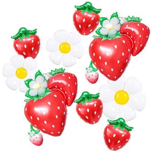 Rote Erdbeer-Luftballons, Gänseblümchen, Folienballon-Bogen-Girlande, Sommer-Fruchtkuchen-Thema, Party-Dekoration für den ersten / 1. Geburtstag, ein beerensüßes Baby ist unterwegs Rote Erdbeer-Luftballons, Gänseblümchen, Folienballon-Bogen-Girlande, Sommer-Fruchtkuchen-Thema, Party-Dekoration für den ersten / 1. Geburtstag, ein beerensüßes Baby ist unterwegs von Zafête