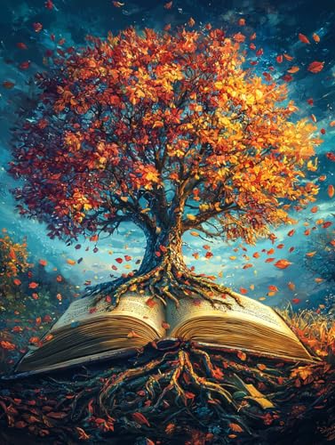 Diamond Painting Baum, DIY Buch Diamond Painting Eckige Steine Set Erwachsene, 5D Kreuzstich Stickerei Diamant Malerei, Mosaikherstellung Basteln Erwachsene Bilder, Zur Haus Wanddeko 60x80cm J-96 Diamond Painting Baum, DIY Buch Diamond Painting Eckige Steine Set Erwachsene, 5D Kreuzstich Stickerei Diamant Malerei, Mosaikherstellung Basteln Erwachsene Bilder, Zur Haus Wanddeko 60x80cm J-96 von Zahnngxp