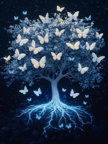 Diamond Painting Baum, DIY Schmetterling Diamond Painting Eckige Steine Set Erwachsene, 5D Kreuzstich Stickerei Diamant Malerei, Mosaikherstellung Basteln Erwachsene Bilder, Haus Wanddeko 30x40cm H-12 Diamond Painting Baum, DIY Schmetterling Diamond Painting Eckige Steine Set Erwachsene, 5D Kreuzstich Stickerei Diamant Malerei, Mosaikherstellung Basteln Erwachsene Bilder, Haus Wanddeko 30x40cm H-12 von Zahnngxp
