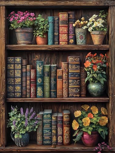 Diamond Painting Buch, DIY BüCherregal Diamond Painting Eckige Steine Set Erwachsene, 5D Kreuzstich Stickerei Diamant Malerei, Mosaikherstellung Basteln Erwachsene Bilder, Haus Wanddeko 30x40cm H-94 Diamond Painting Buch, DIY BüCherregal Diamond Painting Eckige Steine Set Erwachsene, 5D Kreuzstich Stickerei Diamant Malerei, Mosaikherstellung Basteln Erwachsene Bilder, Haus Wanddeko 30x40cm H-94 von Zahnngxp