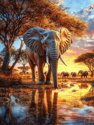 Diamond Painting Eckige Steine Elefant 60x80cm, 5D Tier Diamant Painting Bilder Erwachsene Set, DIY Kreuzstich Stickerei Mosaikherstellung Bastelset Erwachsene, Zur Weihnachten Deko Wand Geschenk H-31 Diamond Painting Eckige Steine Elefant 60x80cm, 5D Tier Diamant Painting Bilder Erwachsene Set, DIY Kreuzstich Stickerei Mosaikherstellung Bastelset Erwachsene, Zur Weihnachten Deko Wand Geschenk H-31 von Zahnngxp