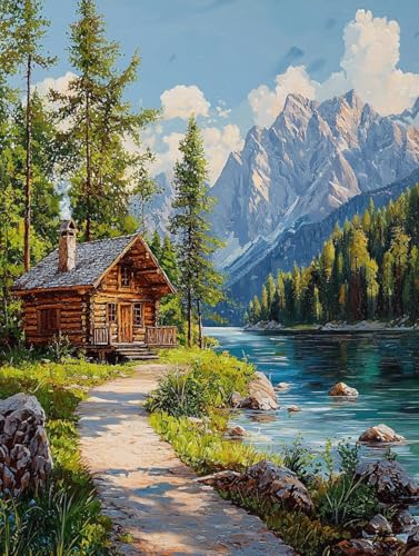 Diamond Painting Eckige Steine Landschaft 40x50cm, 5D Bach Diamant Painting Bilder Erwachsene Set, DIY Kreuzstich Stickerei Mosaikherstellung Bastelset Erwachsene, Zur Weihnachten Deko Wand H-35 Diamond Painting Eckige Steine Landschaft 40x50cm, 5D Bach Diamant Painting Bilder Erwachsene Set, DIY Kreuzstich Stickerei Mosaikherstellung Bastelset Erwachsene, Zur Weihnachten Deko Wand H-35 von Zahnngxp