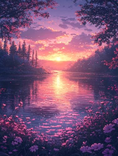 Diamond Painting Eckige Steine Landschaft 50x70cm, 5D Sonnenuntergang Diamant Painting Bilder Erwachsene Set, DIY Kreuzstich Stickerei Mosaikherstellung Bastelset Erwachsene, Zur Weihnachten Deko H-77 Diamond Painting Eckige Steine Landschaft 50x70cm, 5D Sonnenuntergang Diamant Painting Bilder Erwachsene Set, DIY Kreuzstich Stickerei Mosaikherstellung Bastelset Erwachsene, Zur Weihnachten Deko H-77 von Zahnngxp