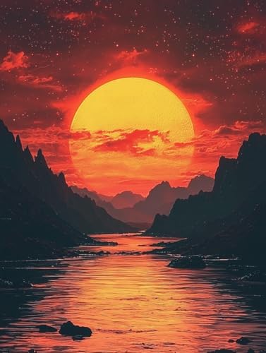 Diamond Painting Eckige Steine Sonnenuntergang 30x40cm, 5D Landschaft Diamant Painting Bilder Erwachsene Set, DIY Kreuzstich Stickerei Mosaikherstellung Bastelset Erwachsene, Zur Weihnachten Deko H-41 Diamond Painting Eckige Steine Sonnenuntergang 30x40cm, 5D Landschaft Diamant Painting Bilder Erwachsene Set, DIY Kreuzstich Stickerei Mosaikherstellung Bastelset Erwachsene, Zur Weihnachten Deko H-41 von Zahnngxp