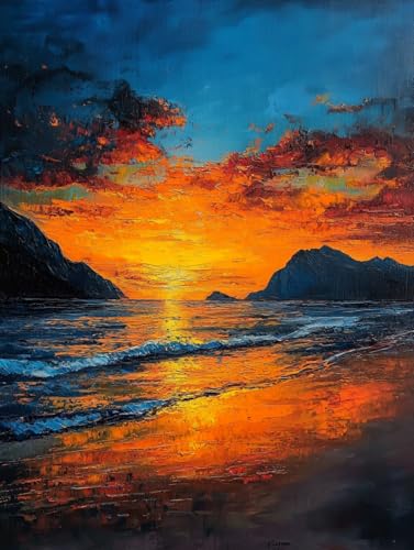 Diamond Painting Eckige Steine Sonnenuntergang 40x50cm, 5D Strand Diamant Painting Bilder Erwachsene Set, DIY Kreuzstich Stickerei Mosaikherstellung Bastelset Erwachsene, Zur Weihnachten Deko H-97 Diamond Painting Eckige Steine Sonnenuntergang 40x50cm, 5D Strand Diamant Painting Bilder Erwachsene Set, DIY Kreuzstich Stickerei Mosaikherstellung Bastelset Erwachsene, Zur Weihnachten Deko H-97 von Zahnngxp