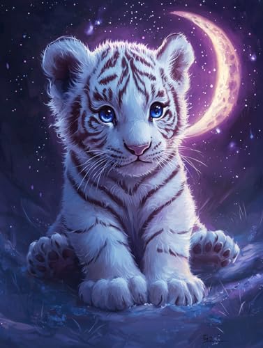 Diamond Painting Eckige Steine Tiger 40x50cm, 5D Tier Diamant Painting Bilder Erwachsene Set, DIY Kreuzstich Stickerei Mosaikherstellung Bastelset Erwachsene, Zur Weihnachten Deko Wand Geschenk H-11 Diamond Painting Eckige Steine Tiger 40x50cm, 5D Tier Diamant Painting Bilder Erwachsene Set, DIY Kreuzstich Stickerei Mosaikherstellung Bastelset Erwachsene, Zur Weihnachten Deko Wand Geschenk H-11 von Zahnngxp