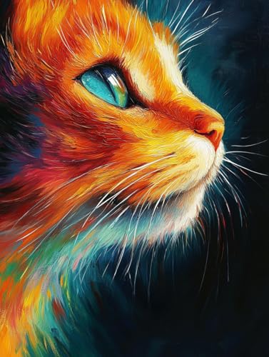 Diamond Painting Katze, DIY Tier Diamond Painting Eckige Steine Set Erwachsene, 5D Kreuzstich Stickerei Diamant Malerei, Mosaikherstellung Basteln Erwachsene Bilder, Zur Haus Wanddeko 30x40cm G-04 Diamond Painting Katze, DIY Tier Diamond Painting Eckige Steine Set Erwachsene, 5D Kreuzstich Stickerei Diamant Malerei, Mosaikherstellung Basteln Erwachsene Bilder, Zur Haus Wanddeko 30x40cm G-04 von Zahnngxp