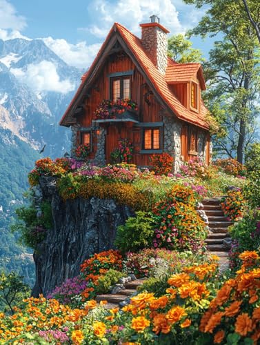 Diamond Painting Landschaft, DIY Kabine Diamond Painting Eckige Steine Set Erwachsene, 5D Kreuzstich Stickerei Diamant Malerei, Mosaikherstellung Basteln Erwachsene Bilder, Haus Wanddeko 50x70cm H-62 Diamond Painting Landschaft, DIY Kabine Diamond Painting Eckige Steine Set Erwachsene, 5D Kreuzstich Stickerei Diamant Malerei, Mosaikherstellung Basteln Erwachsene Bilder, Haus Wanddeko 50x70cm H-62 von Zahnngxp
