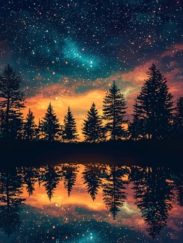 Diamond Painting Landschaft, DIY Sternenhimmel Diamond Painting Eckige Steine Set Erwachsene, 5D Kreuzstich Stickerei Diamant Malerei, Mosaikherstellung Basteln Erwachsene Bilder Wanddeko 40x50cm H-66 Diamond Painting Landschaft, DIY Sternenhimmel Diamond Painting Eckige Steine Set Erwachsene, 5D Kreuzstich Stickerei Diamant Malerei, Mosaikherstellung Basteln Erwachsene Bilder Wanddeko 40x50cm H-66 von Zahnngxp