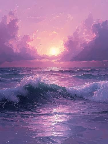 Diamond Painting Meereswellen, Sonnenaufgang Diamond Painting Eckige Steine Set Erwachsene, 5D Kreuzstich Stickerei Diamant Malerei, Mosaikherstellung Basteln Erwachsene Bilder Wanddeko 30x40cm H-52 Diamond Painting Meereswellen, Sonnenaufgang Diamond Painting Eckige Steine Set Erwachsene, 5D Kreuzstich Stickerei Diamant Malerei, Mosaikherstellung Basteln Erwachsene Bilder Wanddeko 30x40cm H-52 von Zahnngxp