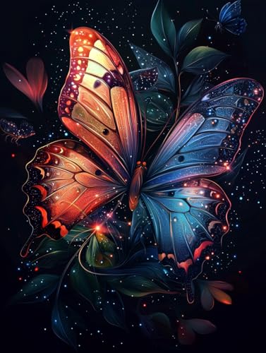 Diamond Painting Schmetterling, DIY Tier Diamond Painting Eckige Steine Set Erwachsene, 5D Kreuzstich Stickerei Diamant Malerei, Mosaikherstellung Basteln Erwachsene Bilder, Haus Wanddeko 40x50cm H-54 Diamond Painting Schmetterling, DIY Tier Diamond Painting Eckige Steine Set Erwachsene, 5D Kreuzstich Stickerei Diamant Malerei, Mosaikherstellung Basteln Erwachsene Bilder, Haus Wanddeko 40x50cm H-54 von Zahnngxp