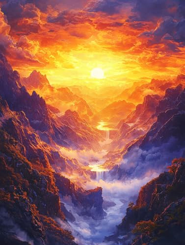 Diamond Painting Sonnenuntergang, Landschaft Diamond Painting Eckige Steine Set Erwachsene, 5D Kreuzstich Stickerei Diamant Malerei, Mosaikherstellung Basteln Erwachsene Bilder Wanddeko 30x40cm H-20 Diamond Painting Sonnenuntergang, Landschaft Diamond Painting Eckige Steine Set Erwachsene, 5D Kreuzstich Stickerei Diamant Malerei, Mosaikherstellung Basteln Erwachsene Bilder Wanddeko 30x40cm H-20 von Zahnngxp