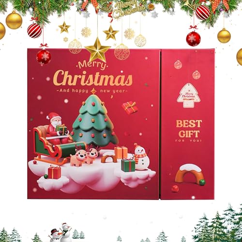Zahoken Christmas Advent Boxes Leer - 12 Tage Countdown Kalender Boxen Zum Befüllen,Leere Weihnachts Countdown Behälter Für Zuhause Party Kinder Mädchen von Zahoken