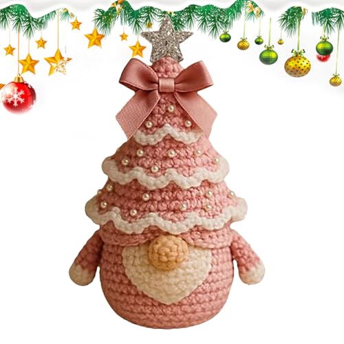 Zahoken Häkel-Set Für Anfänger Weihnachten - Handgemachtes Häkel Weihnachtsbaum Wichtel Bausatz,Garn Set Einfach Lernen für Erwachsene Frauen Teens Mädchen Basteln zu Hause Ferien Halloween von Zahoken