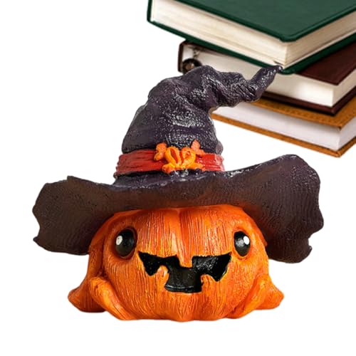 Zahoken Halloween Kürbis-Figur Mit Hut | Kunstharz Kürbis Statue Tisch Deko Mitte | Lustige Feiertagsdekoration Für Fensterbank, Wohnzimmer & Büro Zahoken Halloween Kürbis-Figur Mit Hut | Kunstharz Kürbis Statue Tisch Deko Mitte | Lustige Feiertagsdekoration Für Fensterbank, Wohnzimmer & Büro von Zahoken