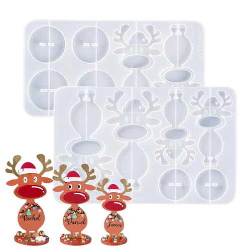 Zahoken Silikonformen Weihnachts Elch, Weihnachts Rentier Formen Harz Gießformen, 2 Teile Festliche Kunsthandwerk Formen Für Polymer Ton Epoxy Zuhause Deko Kreative Projekte Zahoken Silikonformen Weihnachts Elch, Weihnachts Rentier Formen Harz Gießformen, 2 Teile Festliche Kunsthandwerk Formen Für Polymer Ton Epoxy Zuhause Deko Kreative Projekte von Zahoken