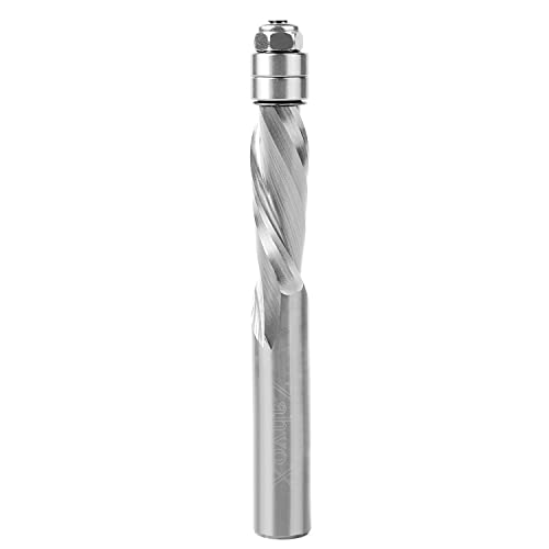 ZahyoX Downcut Spiralfräser-Bit, Vollhartmetall-Fräser, gerader Frässtift, mit Doppellager, 1,27 cm Schnittdurchmesser, 1,27 cm Schaft, 3,8 cm Schnittlänge, 1,27 cm Gesamtlänge ZahyoX Downcut Spiralfräser-Bit, Vollhartmetall-Fräser, gerader Frässtift, mit Doppellager, 1,27 cm Schnittdurchmesser, 1,27 cm Schaft, 3,8 cm Schnittlänge, 1,27 cm Gesamtlänge von Zahyox