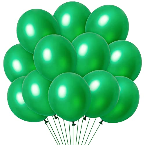 Luftballons Grün, 100 Stück 12 Zoll Grün Latex Ballons, Helium Luftballons für Hochzeit Geburtstag Valentinstag Babyparty Taufe Party Deko von Zaloife