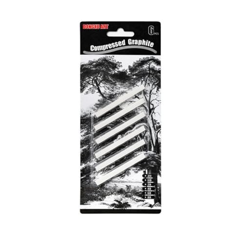 Zambuph Packung mit 6 komprimierten Kohlestiften, Skizzenstift, tragbar, Büro, Kunst, Handwerk, Skizzieren, Schattieren, Zeichnen, Studenten, Typ 3 von Zambuph