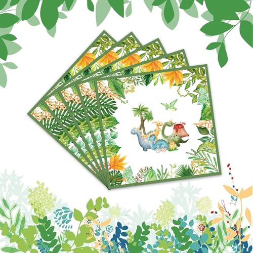 Zamety 60 Stück Dino Servietten, 33 x 33 cm Dino Servietten Kindergeburtstag, Servietten Bunt, Servietten Geburtstag, Jungen Tischdeko Party Deko, Einweg Servietten für Kindergeburtstag Jungen Zamety 60 Stück Dino Servietten, 33 x 33 cm Dino Servietten Kindergeburtstag, Servietten Bunt, Servietten Geburtstag, Jungen Tischdeko Party Deko, Einweg Servietten für Kindergeburtstag Jungen von Zamety