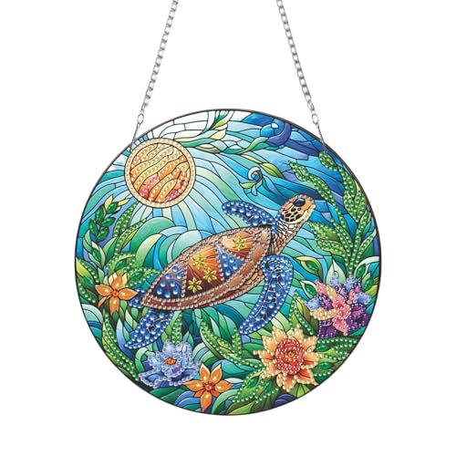 Zamety Diamond Painting Anhänger Meeresschildkröte Diamond Painting Fensterbilder mit Kette 5D Diamant Painting Türkranz Kinder Erwachsene Diamantmalerei Hängende Ornament für Fenster Wand Deko Zamety Diamond Painting Anhänger Meeresschildkröte Diamond Painting Fensterbilder mit Kette 5D Diamant Painting Türkranz Kinder Erwachsene Diamantmalerei Hängende Ornament für Fenster Wand Deko von Zamety