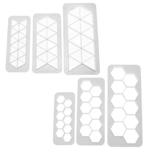 Zangc Drei-in-1-Dreieck-Stanz- und Sechseck-Prägestreifen-Set, 6 Größen von Keksen, Gummibonbons, Schokolade, DIY-Keksen und Kuchendekorationswerkzeugen 6 Stück Zangc Drei-in-1-Dreieck-Stanz- und Sechseck-Prägestreifen-Set, 6 Größen von Keksen, Gummibonbons, Schokolade, DIY-Keksen und Kuchendekorationswerkzeugen 6 Stück von Zangc