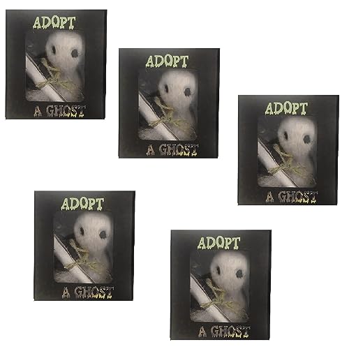 Zankie 1/3/5 Stück Adopt A Ghost – Weißes Wollfilz-Geist- und kleines Schriftrollen-Set| Geister-Filzpuppe, süßes Halloween-Geist-Geschenk, lustiger Haustier-Geist von Zankie