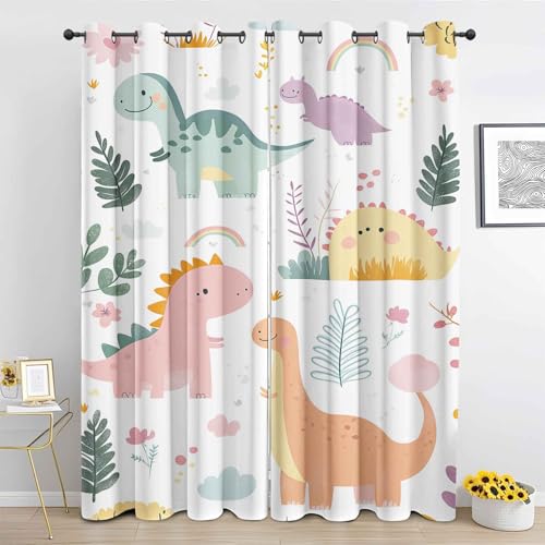 ZaopVrynx Dinosaurier Gardinen Verdunklungsvorhänge Kinderzimmer Niedlicher Dino Vorhang Blickdicht Vorhänge mit Ösen Schlafzimmer Thermovorhang Gardinen 2 Stücke H 137 x B 117 cm ZaopVrynx Dinosaurier Gardinen Verdunklungsvorhänge Kinderzimmer Niedlicher Dino Vorhang Blickdicht Vorhänge mit Ösen Schlafzimmer Thermovorhang Gardinen 2 Stücke H 137 x B 117 cm von ZaopVrynx
