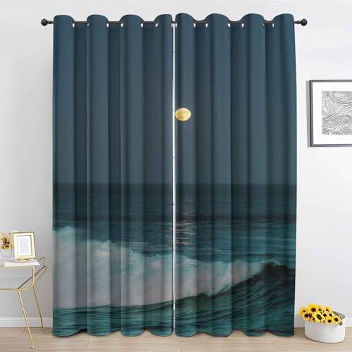 ZaopVrynx Meereswelle Vorhang Kinderzimmer Ozean Gardinen mit Ösen Thermovorhang Jungen Mädchen Wohnzimmer Schlafzimmer Blickdichte Vorhänge 2er Set H 166 x B 75 cm ZaopVrynx Meereswelle Vorhang Kinderzimmer Ozean Gardinen mit Ösen Thermovorhang Jungen Mädchen Wohnzimmer Schlafzimmer Blickdichte Vorhänge 2er Set H 166 x B 75 cm von ZaopVrynx
