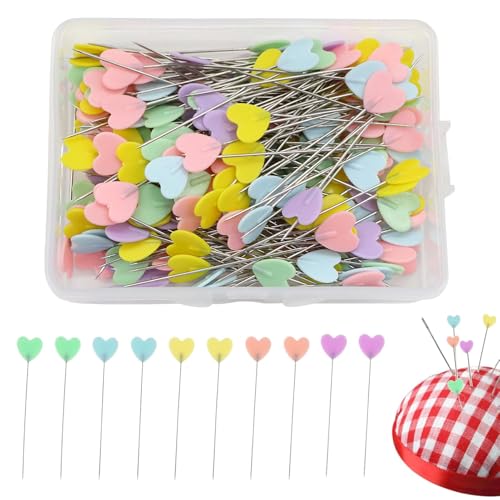 200 Stück Stecknadeln,Stecknadeln Nähen Blumenkopf Stecknadeln,Stecknadeln Mit Kopf Lang,Herzförmige Stecknadeln Für DIY Nähen Handwerk Basteln 200 Stück Stecknadeln,Stecknadeln Nähen Blumenkopf Stecknadeln,Stecknadeln Mit Kopf Lang,Herzförmige Stecknadeln Für DIY Nähen Handwerk Basteln von Zaphara