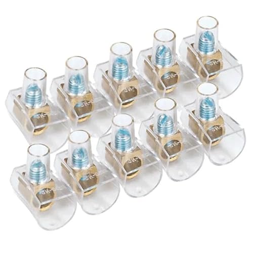 Klemmenblock - 6 mm Klemmen, 2 Stück pro Blisterpackung, transparentes Material, ideal für sichere elektrische Verbindungen. von Zarivy