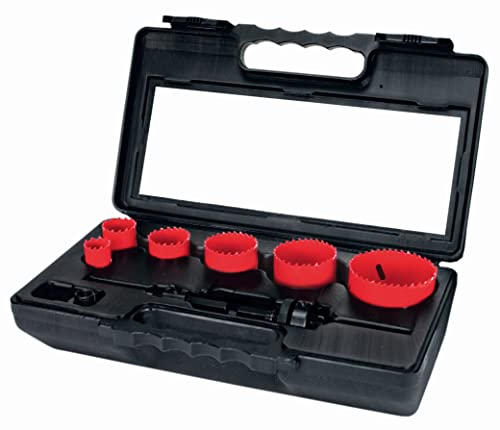 Set mit 6 Bohrkronen mit 2 Halterungen für Wartung und Elektrik, ideal zum Stanzen von Materialien bei technischen Arbeiten. von Zarivy