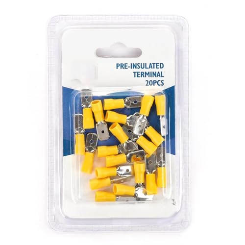 Vorisolierte Klemme MDD5.5-250 gelb, perfekt für sichere elektrische Verbindungen. Wird in Blisterverpackung mit 15 Stück geliefert, um Effizienz und Haltbarkeit bei Ihren Projekten zu gewährleisten. Vorisolierte Klemme MDD5.5-250 gelb, perfekt für sichere elektrische Verbindungen. Wird in Blisterverpackung mit 15 Stück geliefert, um Effizienz und Haltbarkeit bei Ihren Projekten zu gewährleisten. von Zarivy