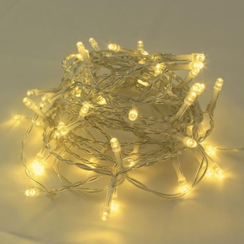 Zarivy 5 m lange Lichterkette mit 50 warmen, transparenten LEDs, ideal für Innen- und Außendekoration, Partys und Veranstaltungen. von Zarivy