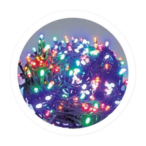 Zarivy Klassische 20 m lange Lichterkette mit 200 mehrfarbigen LEDs, rund, 8 Funktionen, IP44, ideal für festliche Dekorationen und den Außenbereich. von Zarivy