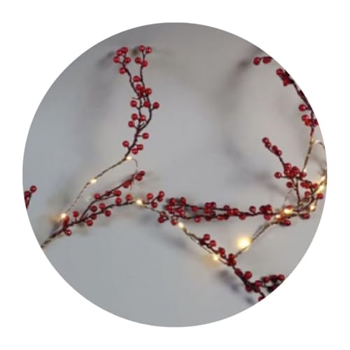 Zarivy LED-Lichterkette mit roten Beeren, 1,8 m, batteriebetrieben, ideal für die Dekoration von Partys, zur Beleuchtung von Räumen und zur Schaffung einer festlichen Atmosphäre. Zarivy LED-Lichterkette mit roten Beeren, 1,8 m, batteriebetrieben, ideal für die Dekoration von Partys, zur Beleuchtung von Räumen und zur Schaffung einer festlichen Atmosphäre. von Zarivy