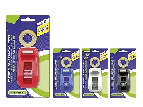 Zarivy Papierrollenhalter mit Klebeband, 18 m x 12 mm, ideal für Bastelarbeiten, Reparaturen und Organisation zu Hause oder im Büro. von Zarivy