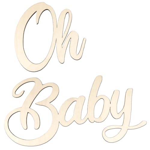 Zaruatu Holzschild mit Aufschrift "Oh & Baby", unlackiertes Holzschild mit Aufschrift "Oh & Baby", für Kranz, DIY, Basteln, blanko, dekorative Wortschilder für Tür, Wand, Zuhause, Weihnachtsdekoration Zaruatu Holzschild mit Aufschrift "Oh & Baby", unlackiertes Holzschild mit Aufschrift "Oh & Baby", für Kranz, DIY, Basteln, blanko, dekorative Wortschilder für Tür, Wand, Zuhause, Weihnachtsdekoration von Zaruatu