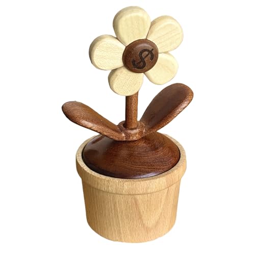 Zasdvn Blume Auto Armaturenbrett Deko,Drehende Blumen Autoarmaturenbrett Deko | Ornament Niedliche Künstliche Blumendekoration Tischdekoration Für Autofahrten Geburtstag Pendeln von Zasdvn