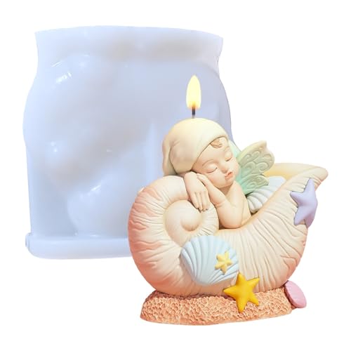 Zasdvn Kerzenformen Aus Silikon Für Kreativprojekte,Conch Angel Gießformen Für Kerzenherstellung - Bastelwerkzeuge Für Harz & Epoxidharz, Form Für Tonkunstwerke, Deko Für Schreibtisch, Aromatherapie Zasdvn Kerzenformen Aus Silikon Für Kreativprojekte,Conch Angel Gießformen Für Kerzenherstellung - Bastelwerkzeuge Für Harz & Epoxidharz, Form Für Tonkunstwerke, Deko Für Schreibtisch, Aromatherapie von Zasdvn