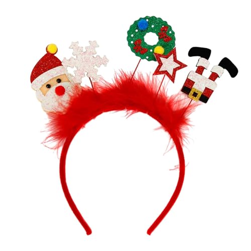 Zasdvn Weihnachtsbaum Stirnband Weihnachtsstirnbänder | Süßes Kopfbedeckung Partykostüm Weihnachtsmann Schneemann Weihnachtskostüme Zubehör Holiday Party Favor Socken Gastgeschenke Dekorationszubehör von Zasdvn