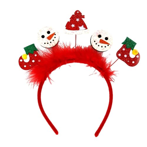 Zasdvn Weihnachtsbaum Stirnband Weihnachtsstirnbänder | Süßes Kopfbedeckung Partykostüm Weihnachtsmann Schneemann Weihnachtskostüme Zubehör Holiday Party Favor Socken Gastgeschenke Dekorationszubehör von Zasdvn